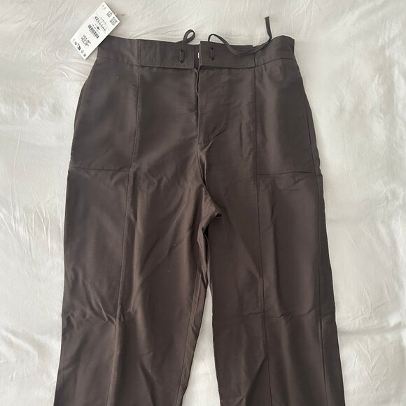 Flowy Drawstring Pants | Chocolate - Picture 2 of 6